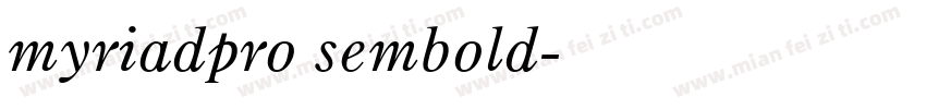 myriadpro sembold字体转换